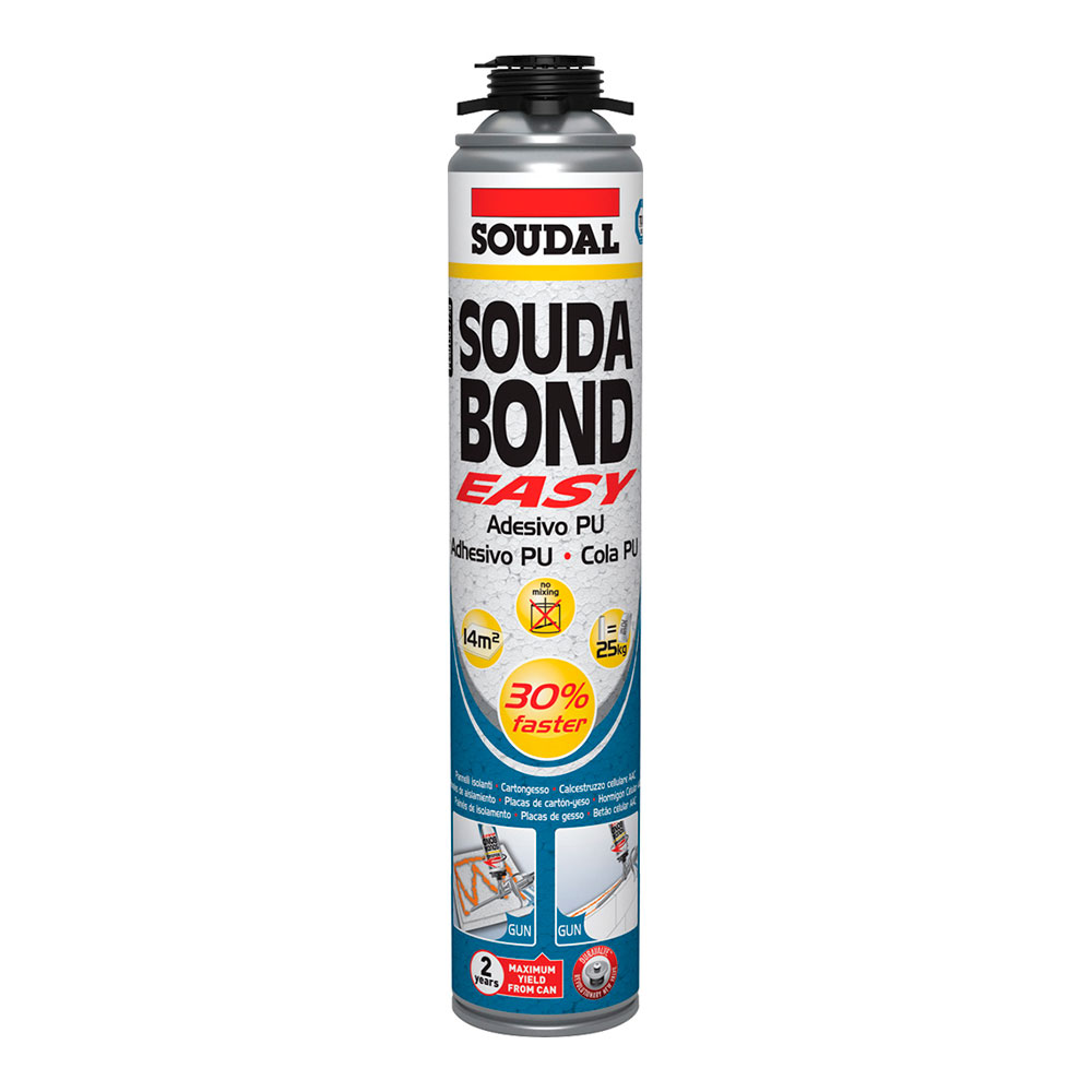 ESPUMA ADHESIVA SOUDABOND EASY PISTOLA 750ml SOUDAL