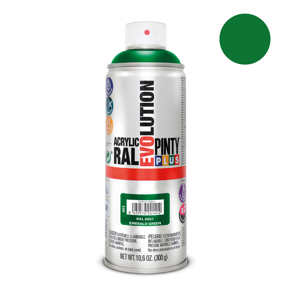 PINTURA EN SPRAY PINTYPLUS EVOLUTION 520cc RAL 6001 VERDE ESMERALDA