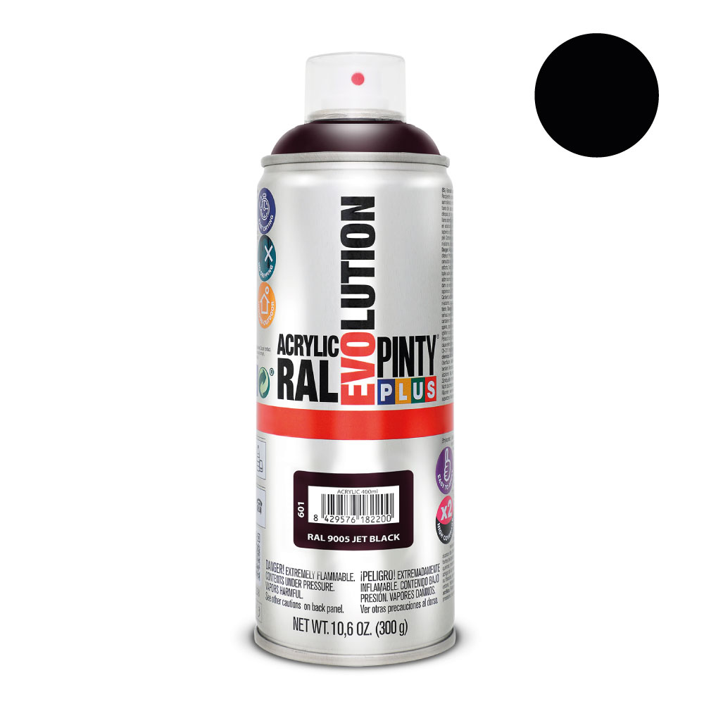 PINTURA EN SPRAY PINTYPLUS EVOLUTION 520cc RAL 9005 NEGRO INTENSO