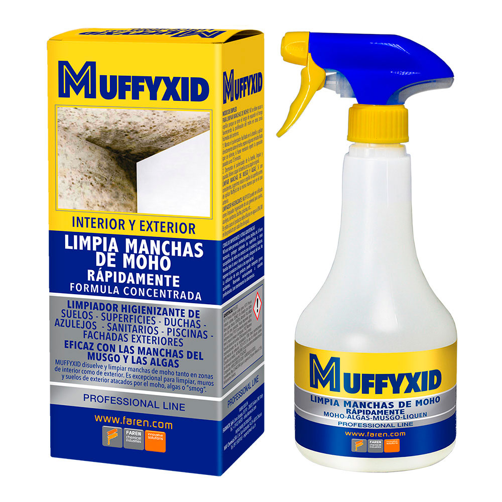 MUFFYXID BOX 500ml ELIMINADOR MOHO DESINFECTANTE CON CLORO ACTIVO