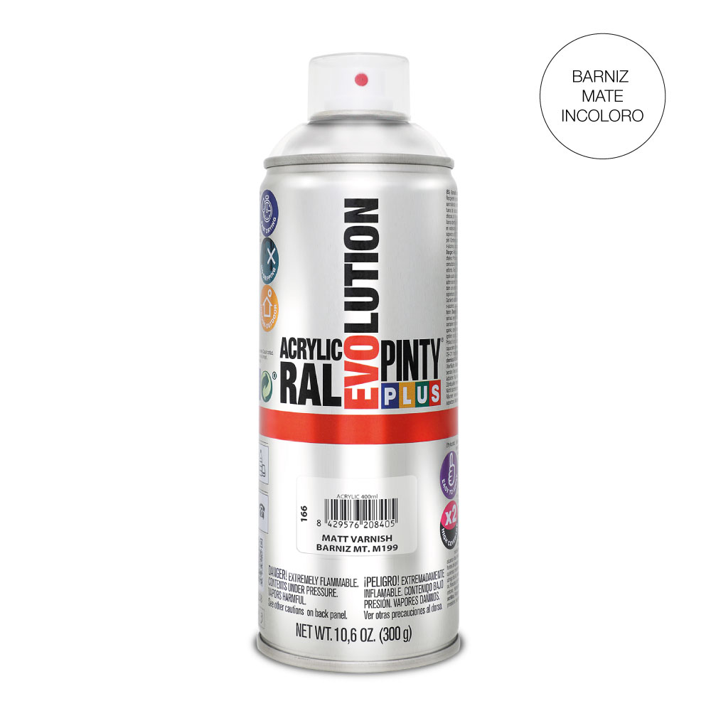 PINTURA EN SPRAY PINTYPLUS EVOLUTION 520cc M199 BARNIZ MATE