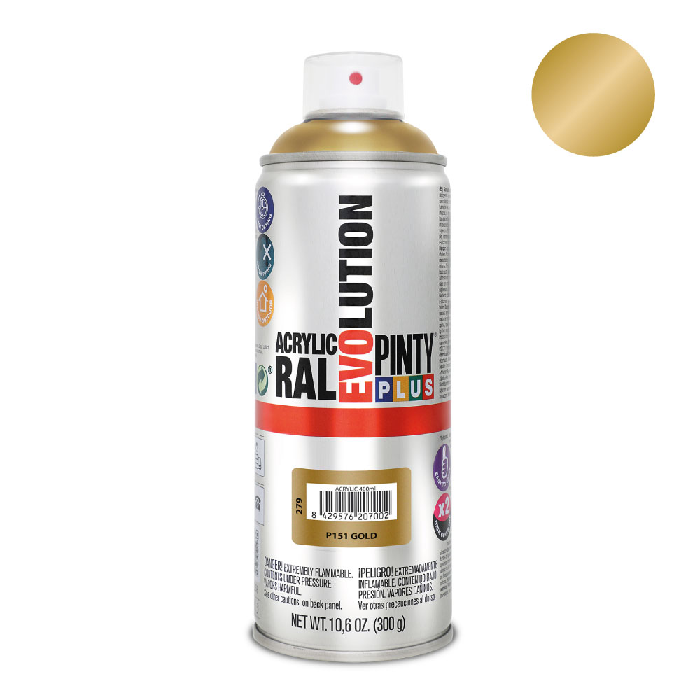 PINTURA EN SPRAY PINTYPLUS EVOLUTION 520cc P151 ORO