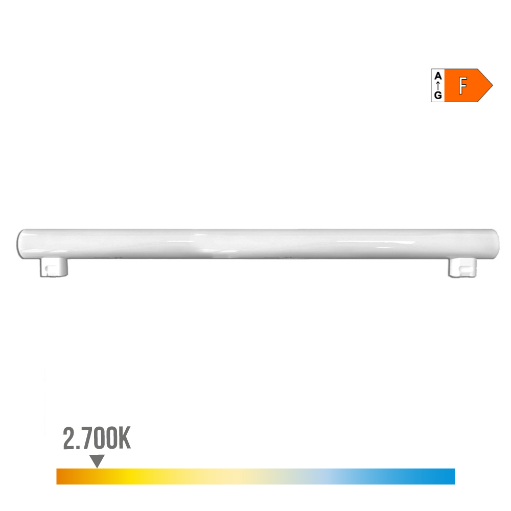 LINESTRA LED 2 CASQUILLOS S14S 9W 810lm 2700K LUZ CALIDA 500x30x47mm EDM