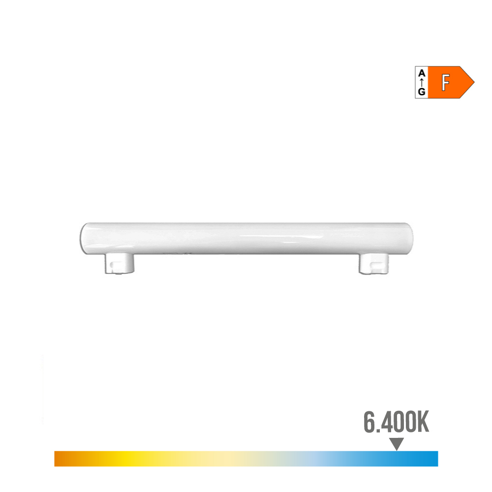 LINESTRA LED 2 CASQUILLOS S14S 7W 750lm 6400K LUZ FRIA 300x30x47mm EDM