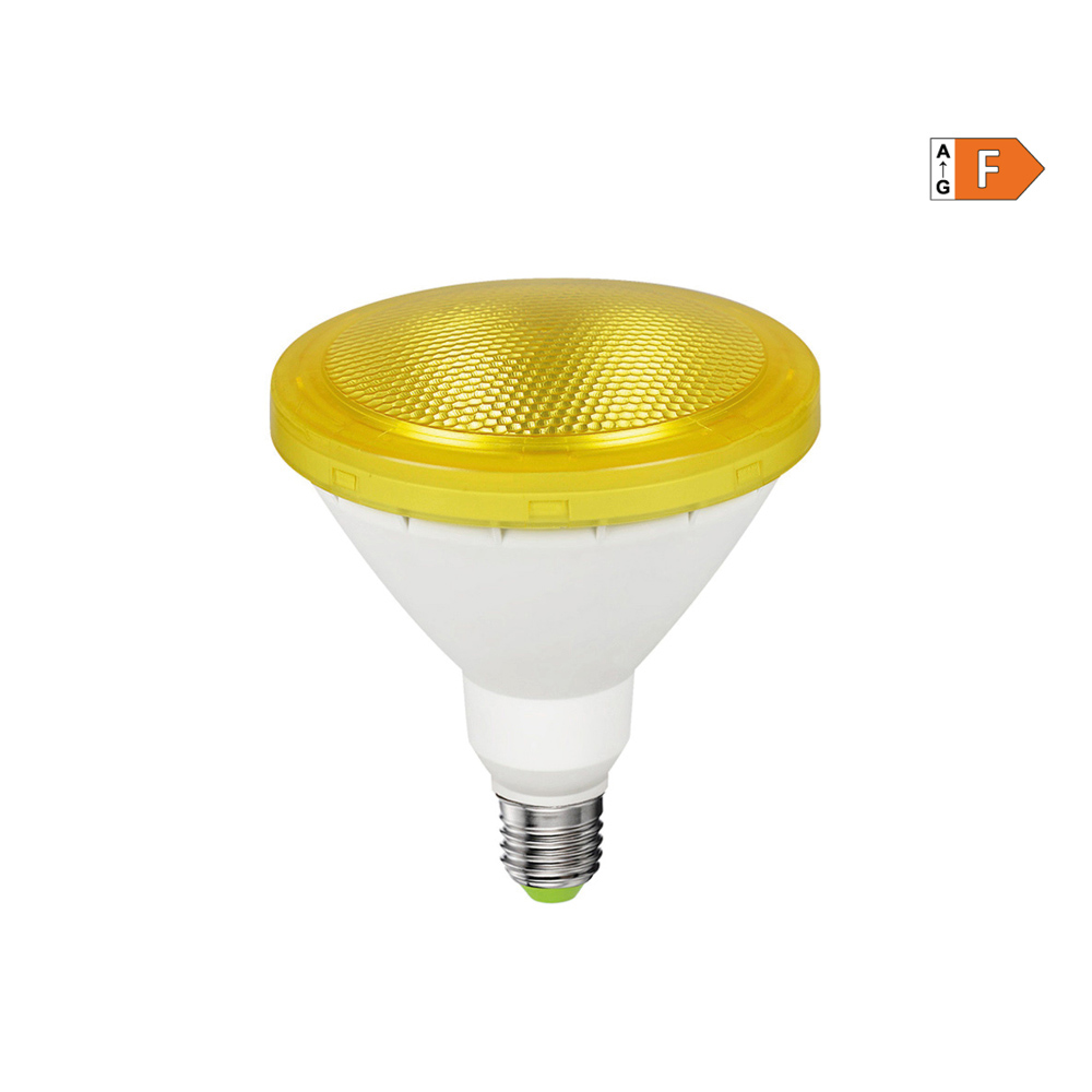 BOMBILLA PAR38 LED E27 15W 1200lm LUZ AMARILLA IP64 Ø12x13,9cm EDM