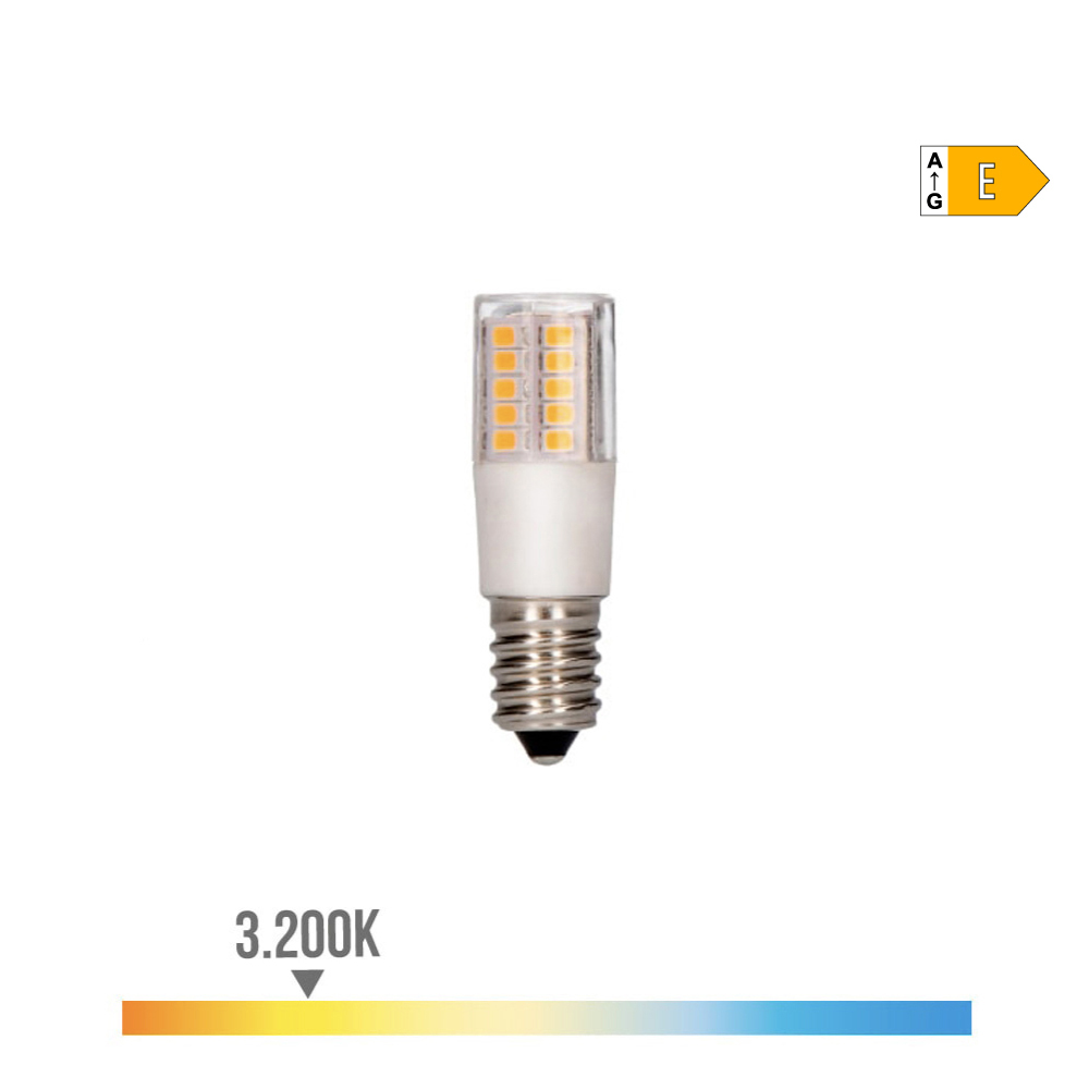 BOMBILLA TUBULAR DE LED E14 5,5W 650lm 3000K LUZ CALIDA Ø1,8x5,7cm EDM