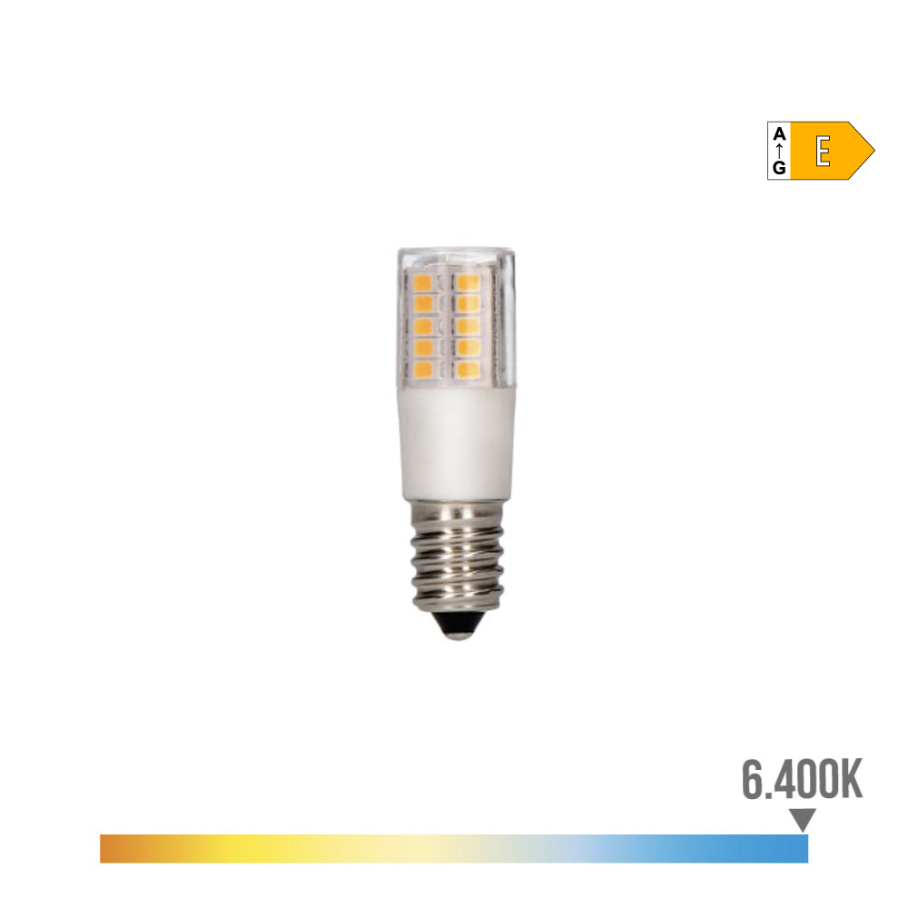 BOMBILLA TUBULAR DE LED E14 5,5W 700lm 6400K LUZ FRIA Ø1,8x5,7cm EDM