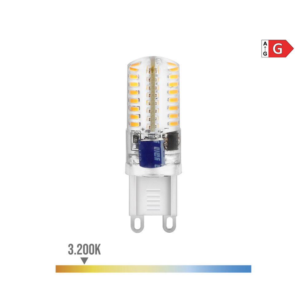 BOMBILLA G9 SILICONA LED 2,5W 170lm 3200K LUZ CALIDA Ø15x50mm EDM