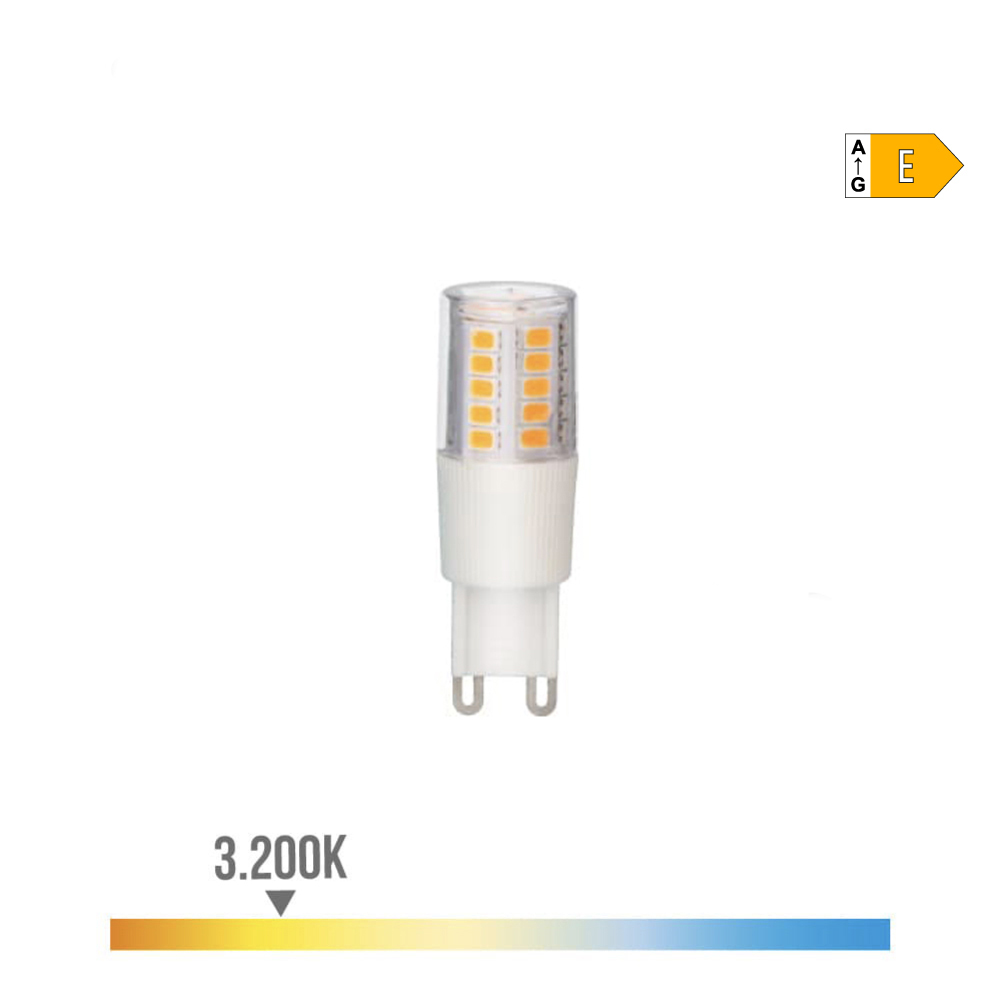 BOMBILLA G9 LED 5.5W 650lm 3200K LUZ CALIDA BASE CERAMICA Ø1,8x5,4cm EDM