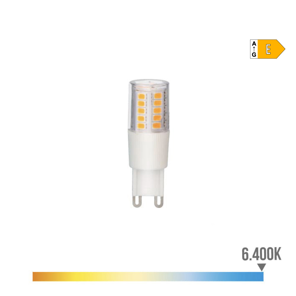 BOMBILLA G9 LED 5.5W 700lm 6400K LUZ FRIA BASE CERAMICA Ø18x54mm EDM