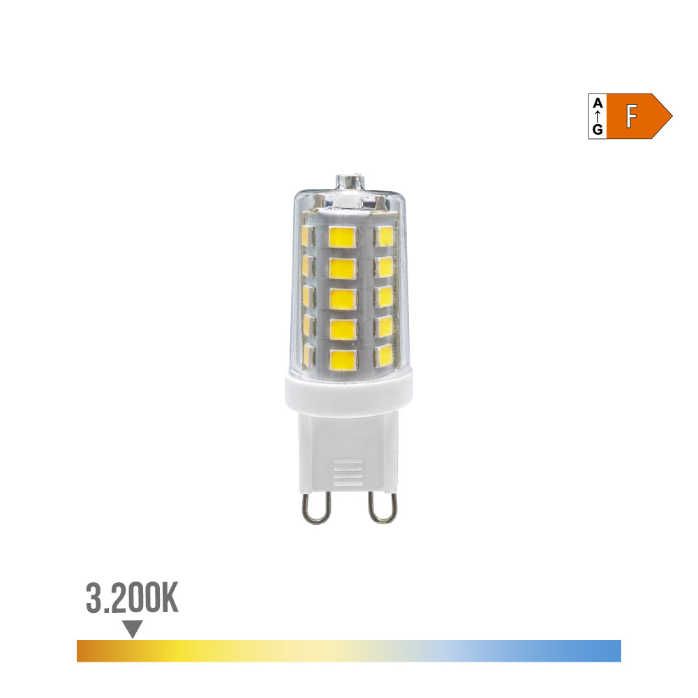 BOMBILLA G9 LED 3W 260lm 3200K LUZ CÁLIDA REGULABLE Ø1,7x4,9cm EDM