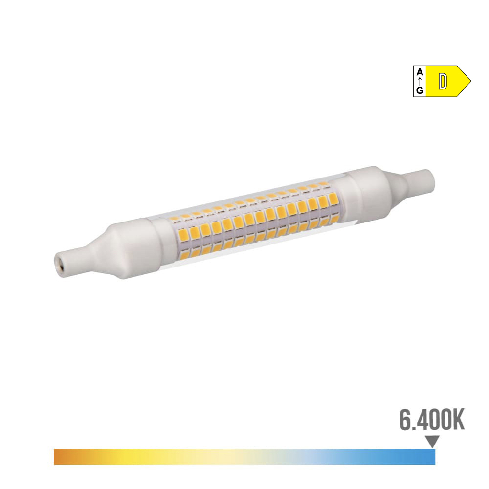 BOMBILLA LINEAL LED 118mm R7s 9W 1280lm 6400K LUZ FRIA Ø1,6x11,8cm EDM