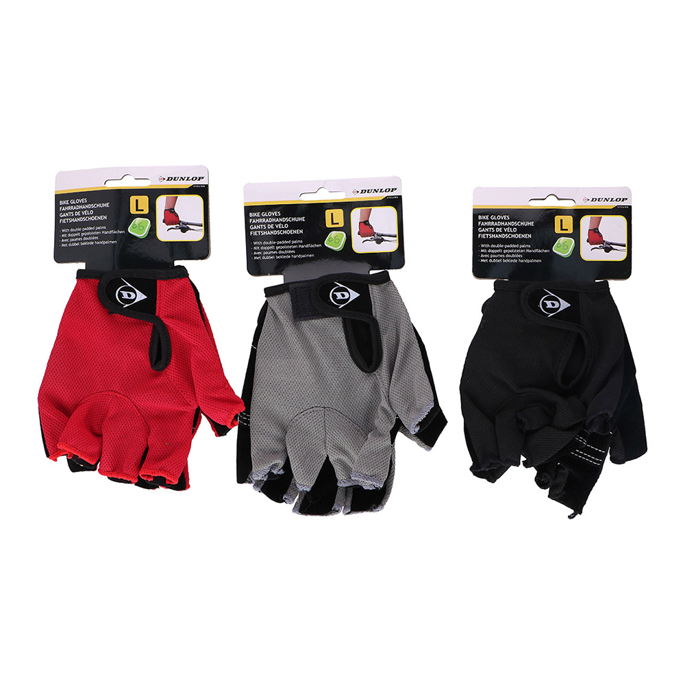 GUANTES DE CICLISMO TALLA L DUNLOP COLORES / MODELOS SURTIDOS