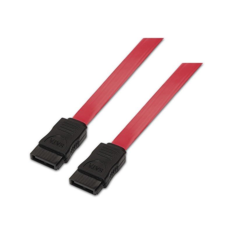 Cable SATA Aisens A130-0153/ SATA Hembra - SATA Hembra/ Hasta 0.1W/ 768Mbps/ 50cm/ Rojo