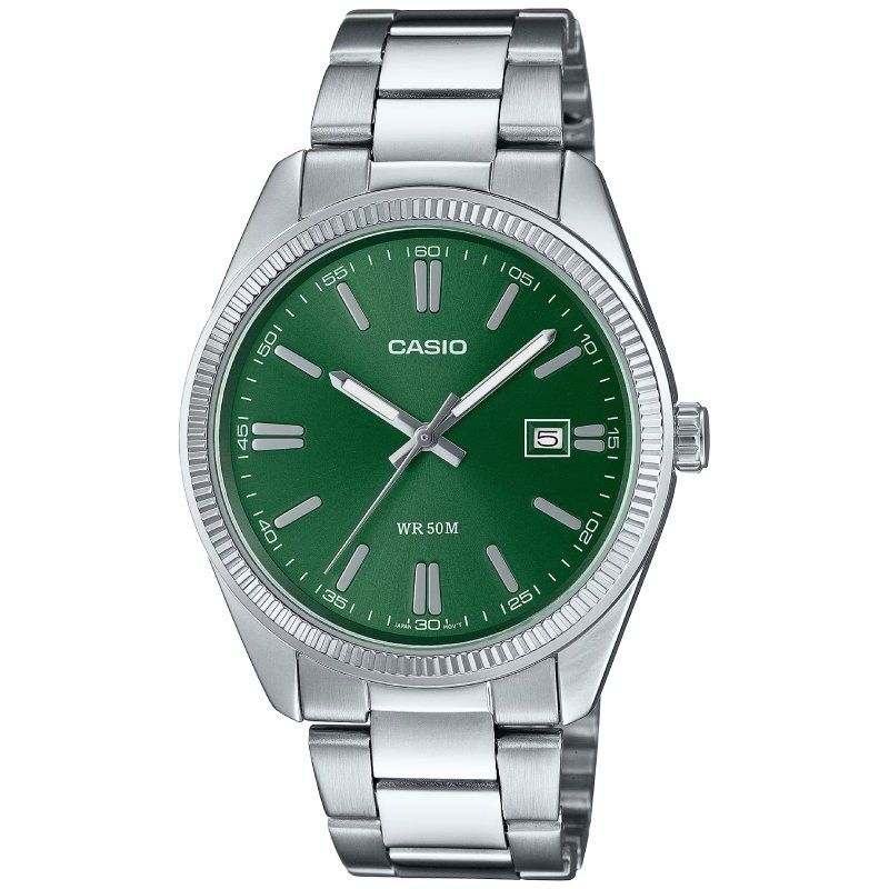 Reloj Analógico Casio Collection Men MTP-1302PD-3AVEF/ 44mm/ Plata y Verde