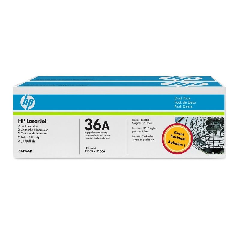 Tóner Original HP nº36A Multipack/ 2x Negro