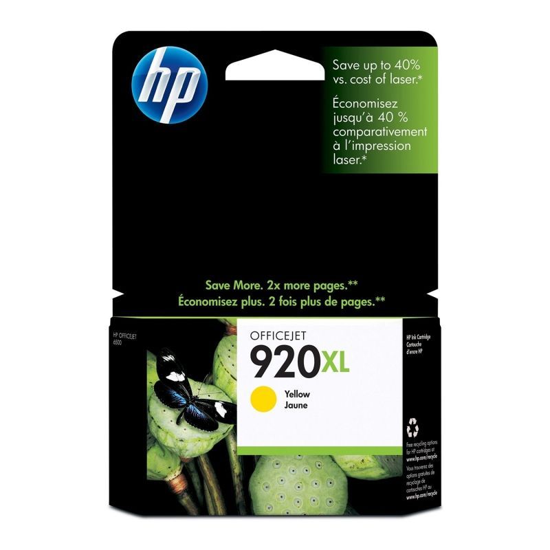 Cartucho de Tinta Original HP nº920 XL Alta Capacidad/ Amarillo