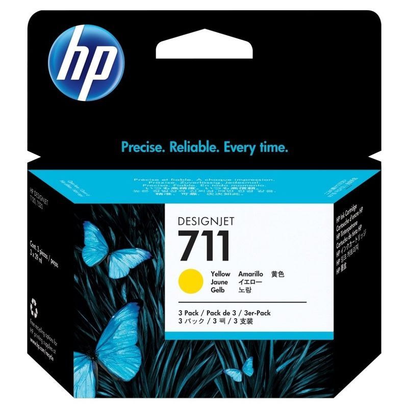 Cartucho de Tinta Original HP nº711 Multipack/ 3x Amarillo