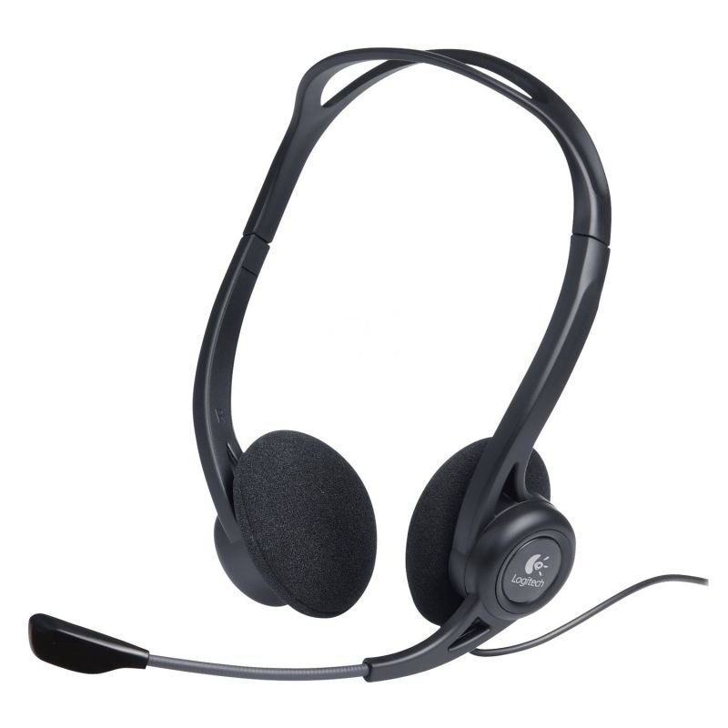 Auriculares Logitech Headset PC 960/ con Micrófono/ USB/ Negros