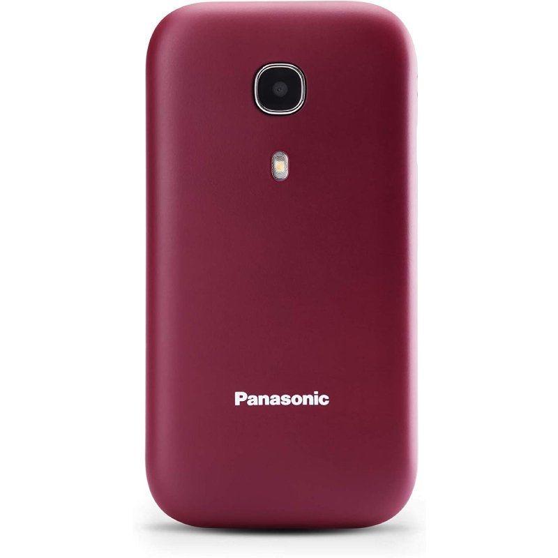 Teléfono Móvil Panasonic KX-TU400EXR para Personas Mayores/ Rojo Granate