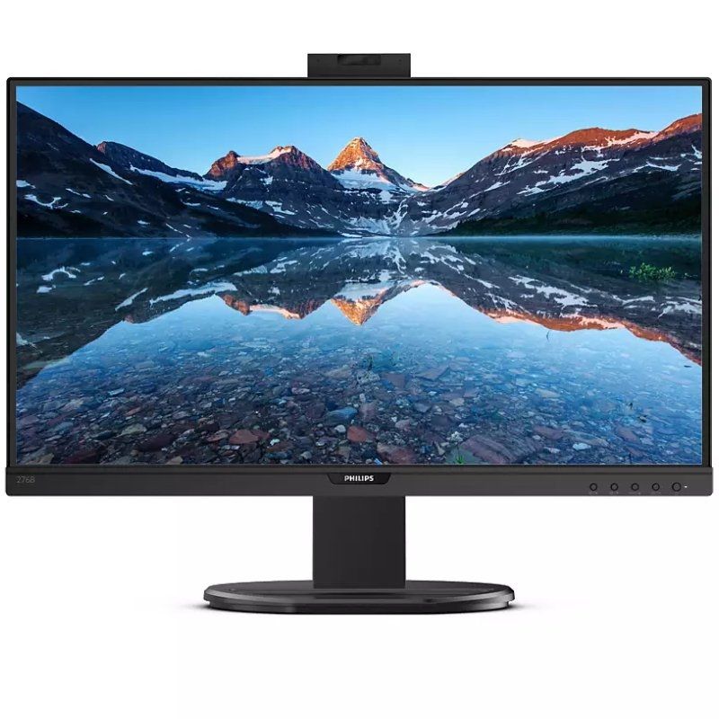 Monitor Philips 276B9H 27'/ QHD/ Webcam/ Multimedia/ Regulable en altura/ Negro