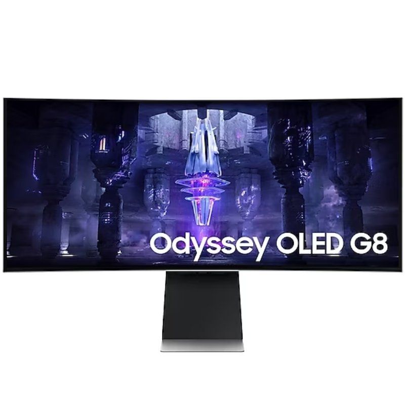 Smart Monitor Gaming Ultraparonámico Curvo Samsung OdysseyG8 S34BG850SU 34'/ UWQHD/ Smart TV/ 0.1ms/ 175Hz/ OLED/ Regulable en altura/Multimedia/Plata