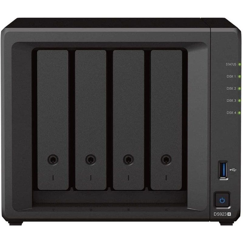 NAS Synology Diskstation DS923+/ 4 Bahías 3.5'- 2.5'/ 4GB DDR4/ Formato Torre