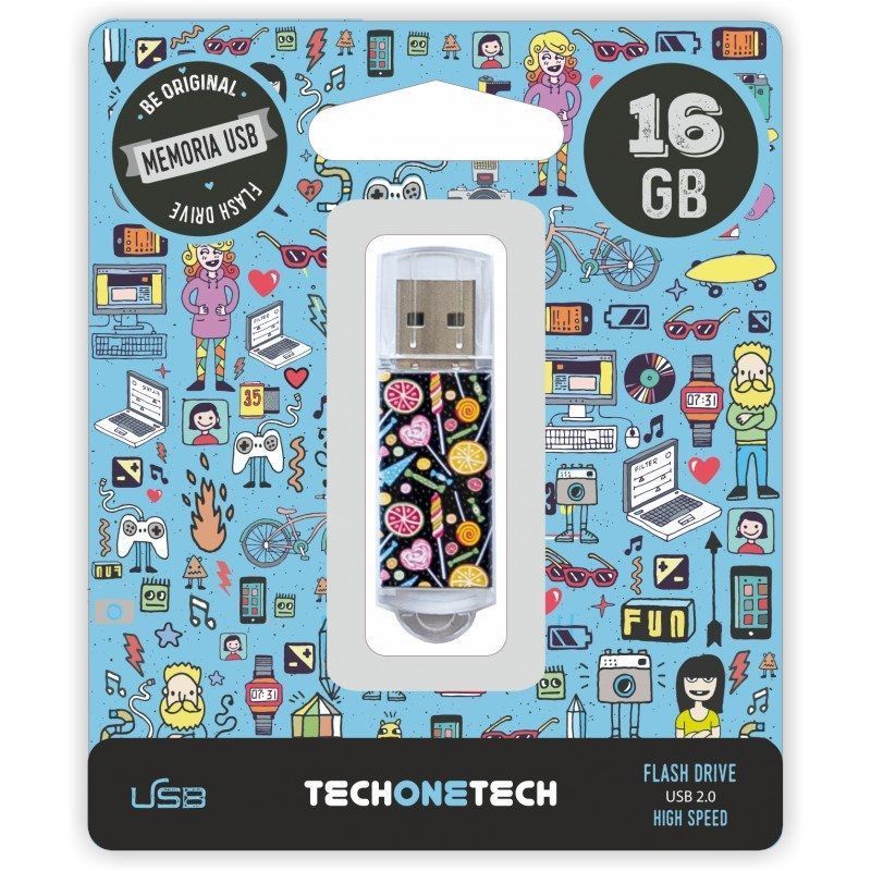 Pendrive 16GB Tech One Tech Candy Pop USB 2.0