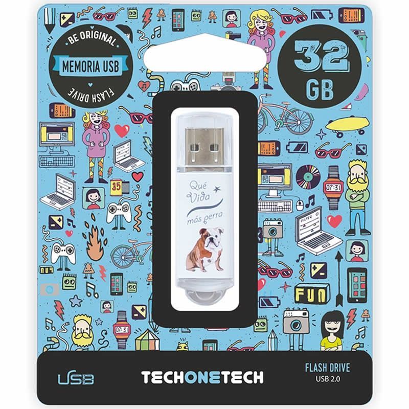 Pendrive 32GB Tech One Tech Que vida mas Perra USB 2.0