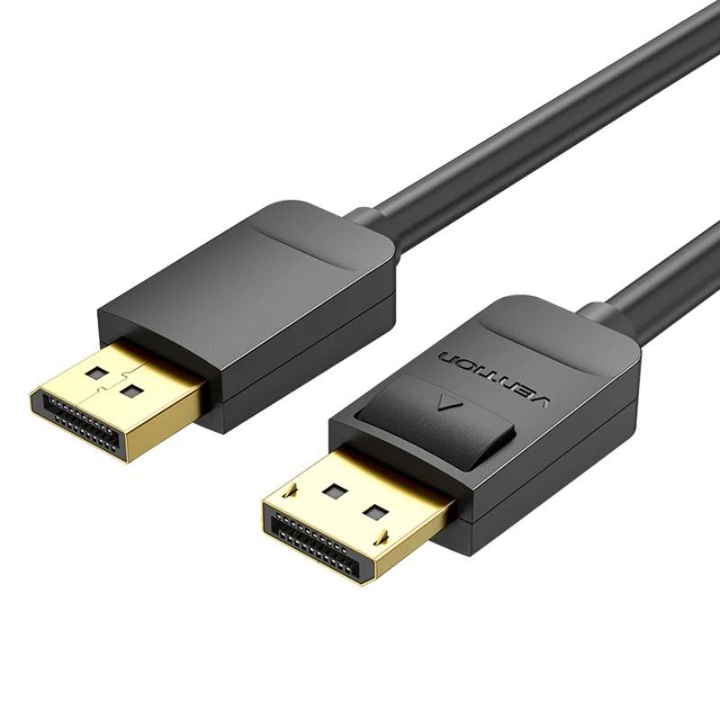 Cable Displayport 1.2 4K Vention HACBI/ Displayport Macho - Displayport Macho/ 3m/ Negro